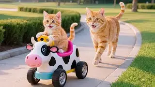 Mama Cat Trims Fur on the Farm and Makes Tiger Hat For Kittens At Home🐾🎩🐯