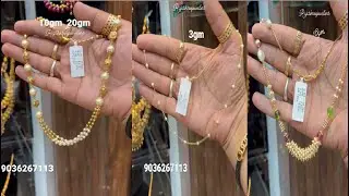 2022GOLD 22K Short Pearl Necklace Designs/Daily Wear Pearl Necklace/Gold Light Weight Pearl Necklace