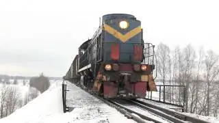 Тепловоз ТЭМ2-1936 на перегоне Паванду-Виру / TEM2-1936 between Viru and Pavandu stations
