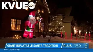 Wisconsin neighborhood participates in inflatable Santa tradition