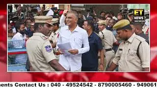 Phone Tapping Case Mein BRS MLA T. Harish Rao Pahunchay Jubilee Hills Police Station | Hyderabad.