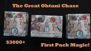 2018 Bowman Chrome $3000+ Rip Ohtani Chase!! First Pack Magic!