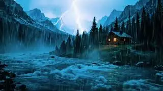 Realistic Rain and Thunder Sounds | Peaceful Night Storm Ambience 4K 