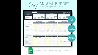Easy Annual Budget With Sinking Funds Tracker