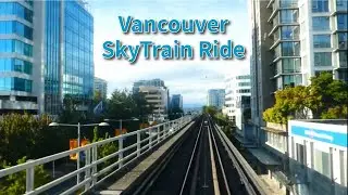 Vancouver SkyTrain Ride on Canada Line - Richmond-Brighouse to Marine Drive Station 8/6/2025