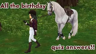 SSO Birthday quiz , all the good answers!! 10th birthday- StarStableOnline