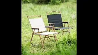 White Canvas Outdoor Camping Beach Picnic Wood Lawn Kermit Chair Folding Camping Chair