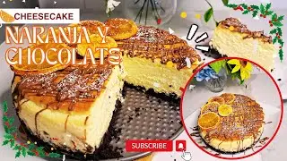 🍊🍫CHEESECAKE DE NARANJA Y CHOCOLATE ✨ Un postre navideño perfecto!