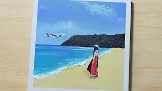 Sea Scenery Painting / Acrylic Painting / Hoatay Art