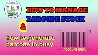 How To Manage Barcode Stock & How to Generate Barcode ||