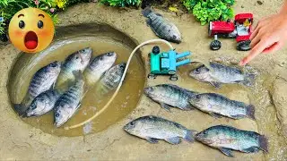 Fishing with a MINI Water Pump and Diesel Engine is Crazy Effective?