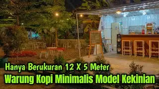 Desain Warung Kopi Minimalis Kekinian Outdoor