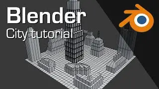 Create a simple city model in Blender