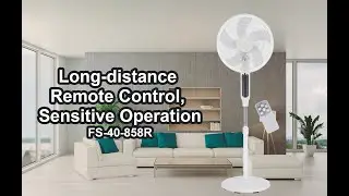 🔴BOQI Electric Stand Pedestal Fan Remote Control 16 inch FS-40-858R Hot Sale