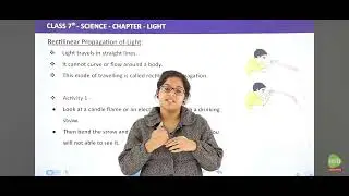 Class -7 chapter light explain rectilinear propagation of light