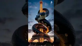 Eiffel Tower Under Attack by a Titan Serpent! 😱