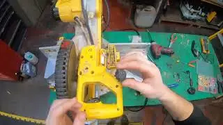 Dewalt DWS 780 power cable and carbon brushes replacement
