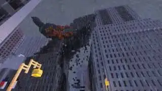 Minecraft Brothers in Arms Tower fall (Майнкрафт падение здания из фильма)