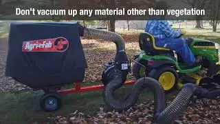 05 Safety, Operation & Maintenance - Agri-Fab 29 cu ft Soft Top Lawn Vac [45-0630]