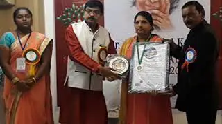 Savithri Patnala from Hyderabad receiving Asian World Records