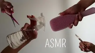 ASMR Te Corto y Peino el Pelo (POV) ✂️ NO TALKING| Sonidos de Tijeras + Brushing| Peluqueria✨