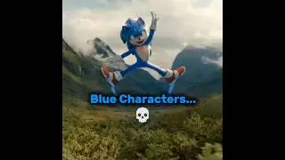 Blue Characters #sonic #godzilla #shorts