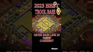 TROOL BASE TH15🤣 TH15 FUNNY BASE LAYOUT 🤣 (coc) #shorts #cocshorts #funnybase