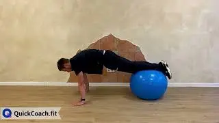 Stability Ball Atomic Crunch | Exercise Demo | Coaching Software | QuickCoach