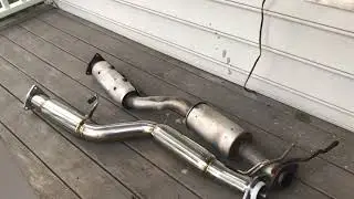 RX8 AGENCY POWER MIDPIPE STOCK EXHAUST cold start and revs