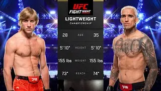 Paddy Pimblett vs Charles Oliveira Full Fight - UFC 5 Fight Night