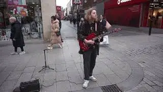Christian plays Hey Joe by Jimi Hendrix in Church Street Liverpool