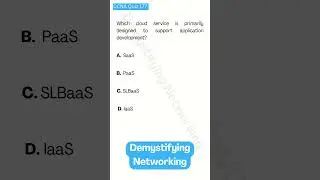 CCNA Quiz 177: Cloud Services software development #demystifyingnetworking