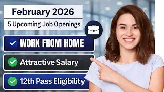 🔥5 Work from Home Jobs 2026 | Remote Job | Don't Miss