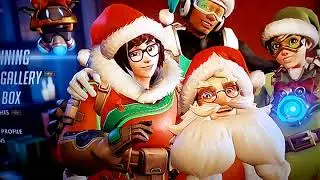 Opening 9 winter loot boxes overwatch awesome Lucio skin + my main
