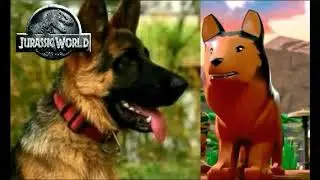 What happened to to owen Grady's dog in Jurassic world