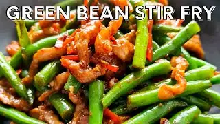 Green Bean Stir Fry with Caramelised Shredded Pork