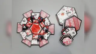 DIY Love Hexagonal Explosion Box | Quick & Simple Explosion Box Ideas| Love Box for Gift
