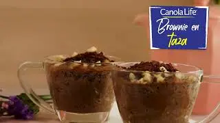 Brownie en taza con Canola life