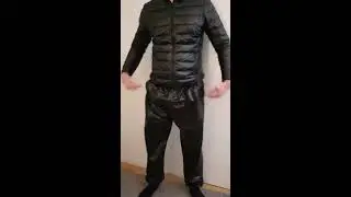 Nylco shiny nylon pants with pockets