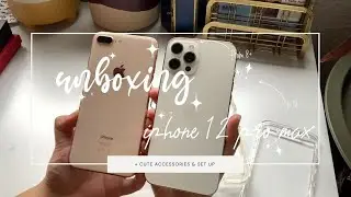 unboxing iphone 12 pro max + cute accessories + aesthetic homepage 🌙 [asmr]