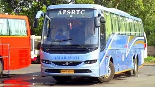 SPECIAL RUN OF BEAUTIFUL VOLVO B9R I-SHIFT APSRTC AMARAVATI OF GUNTUR-2 Depot.