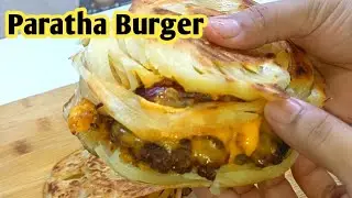 Dubai Viral Paratha Smash Burger Recipe | Beef Patty Paratha Burger | Burger Recipe