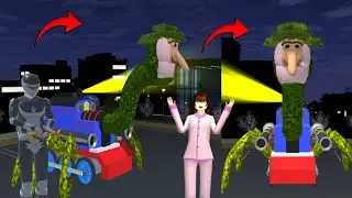 There's Horror Secret Place Power Ranger Vs Train Thomas Spider Brrr Brrr ❗❗SAKURA SCHOOL SIMULATOR