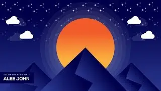 Night Illustration In Adobe Illustrator CC