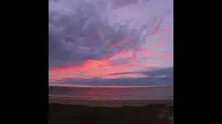 Amazing Pink Sky beach timelapse Noordwijk Beach Netherlands -ID0241
