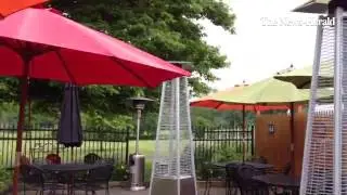 The patio at Sharon James Cellars in Newbury is an inviting one.