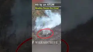 Ukrainian M2 Bradley Evacuate Soldiers Under Fire Surviving an ATGM Strike!