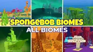 Every Biome on SpongeBob Dynamic World | Minecraft x SpongeBob SquarePants | MCPE | Bedrock