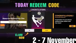 22 November 2022 redeem code | today redeem code free fire | ff new event