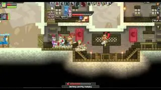 Starbound Hardcore Live co-op #3 หมู่บ้าน npc